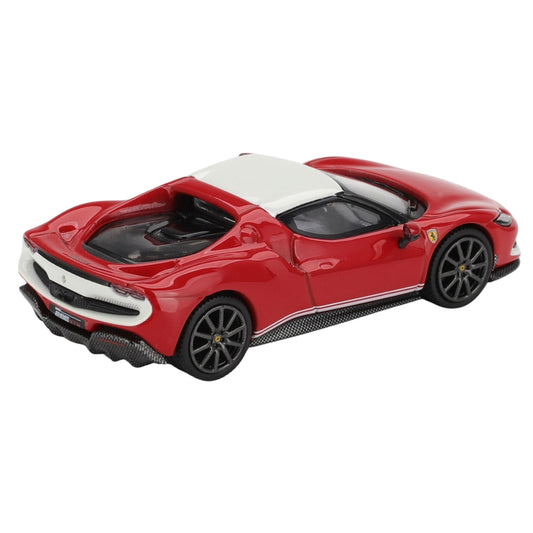 BBR Models Ferrari 296 GTB Assetto Fiorano F2004 Tribute Livery 1:64 Scale Premium Die-Cast Collectible Model Car – Red & White Racing Edition