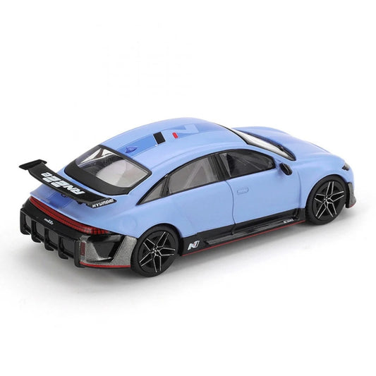 MINI GT 1208 Hyundai RN22e Performance Blue 1:64 Scale Die-Cast Collectible Model Car with Rear Wing – Detailed Hyundai N Concept Car Miniature for Collectors & Display