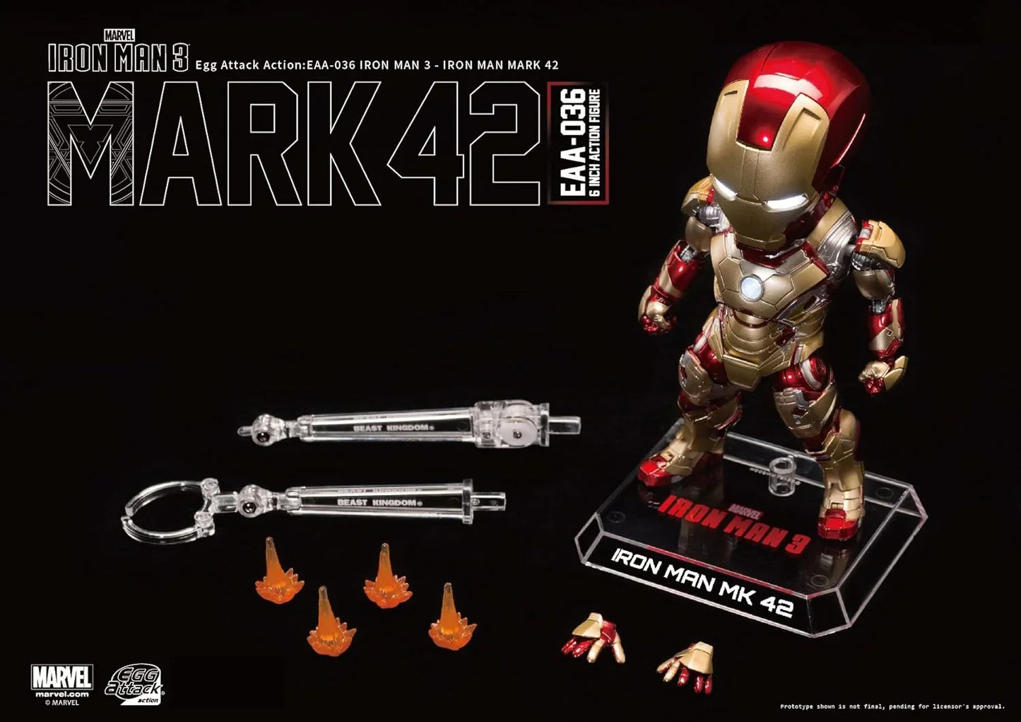 Iron Man 3 Mark 42 Egg Attack EAA-036 Action Figure - Jaiman Toys