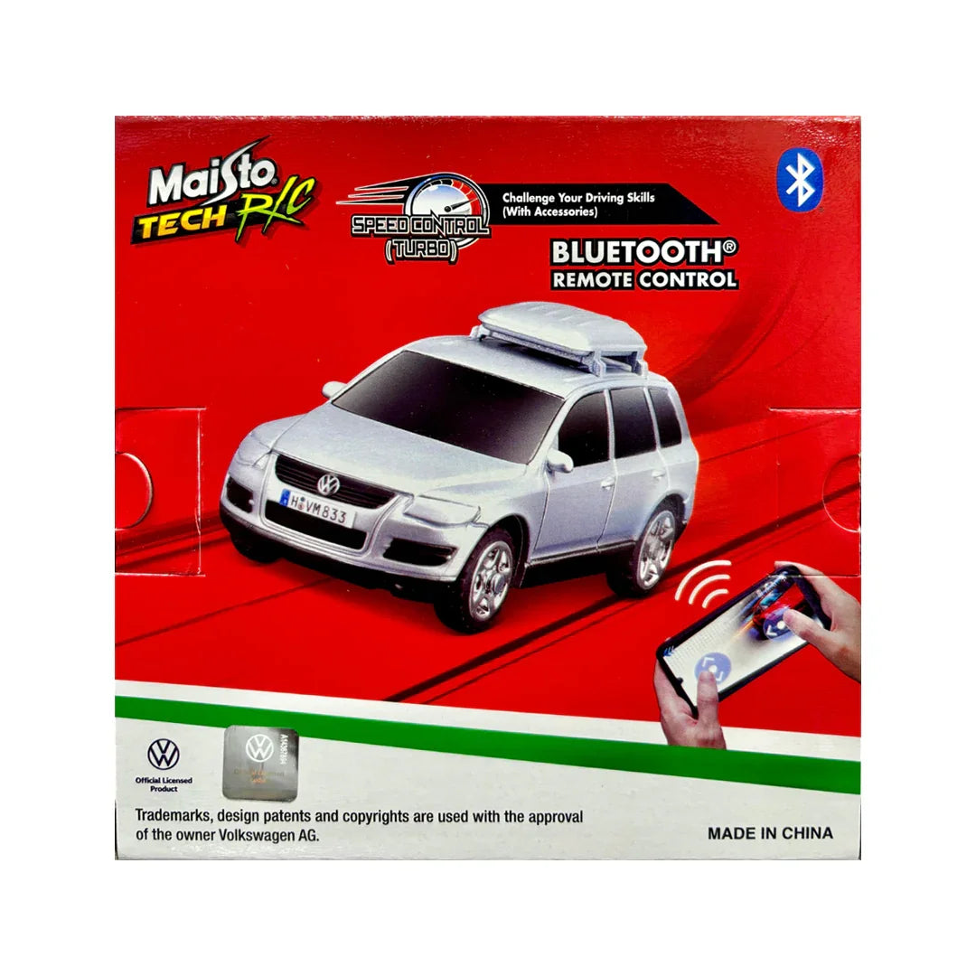 Maisto to Tech R/C Volkswagen Touareg Car Bluetooth Remote Control 1/64 scale (Silver) - Jaiman Toys