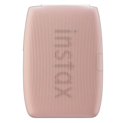 Pink Instax mini printer with a printed photo, promo for Instax printer deals and bundles.