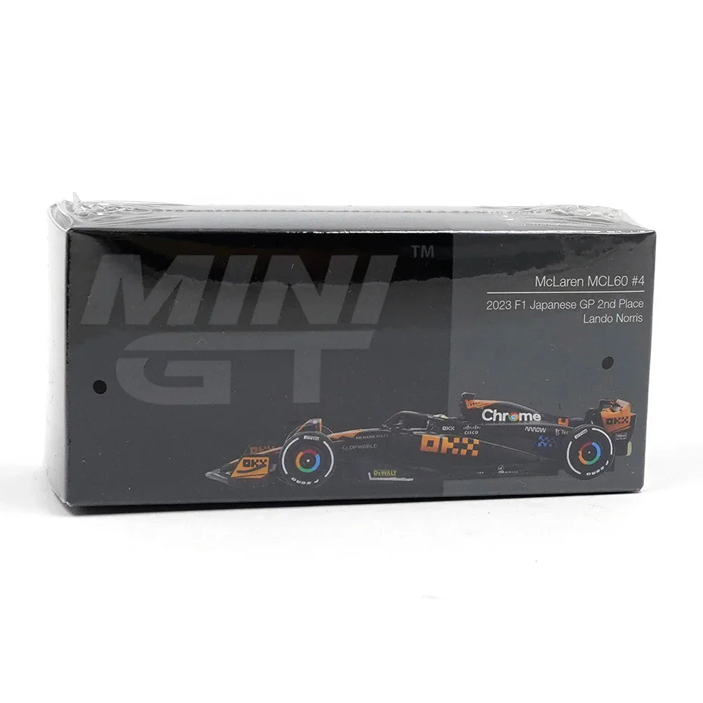 MINI GT McLaren MCL60 #4 – Lando Norris – 2023 F1 Japanese GP 2nd Place – Lando Norris - Jaiman Toys