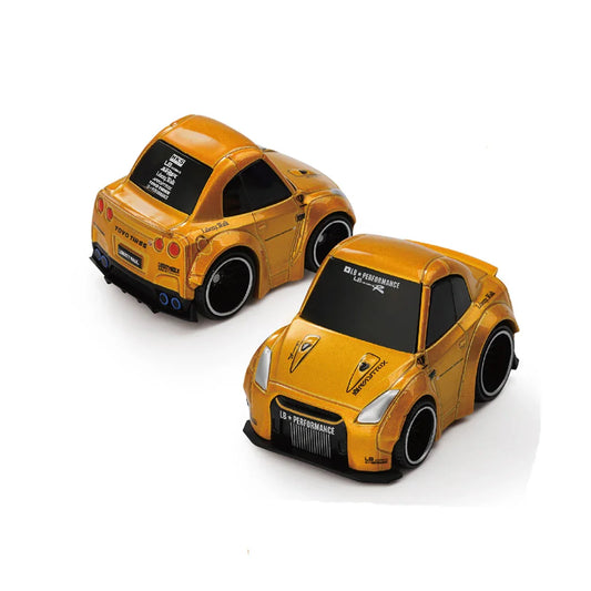 Mini GT Qube Carz Nissan GT-R R35 LB WORKS Type 1 LB Gold – Blister Pack