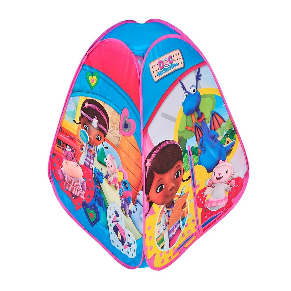 Disney Doc McStuffins Pop Up Hideaway Tent for Kids – 75 x 75 x 90 cm | Colourful Indoor Play Tent & Playhouse for Pretend Play