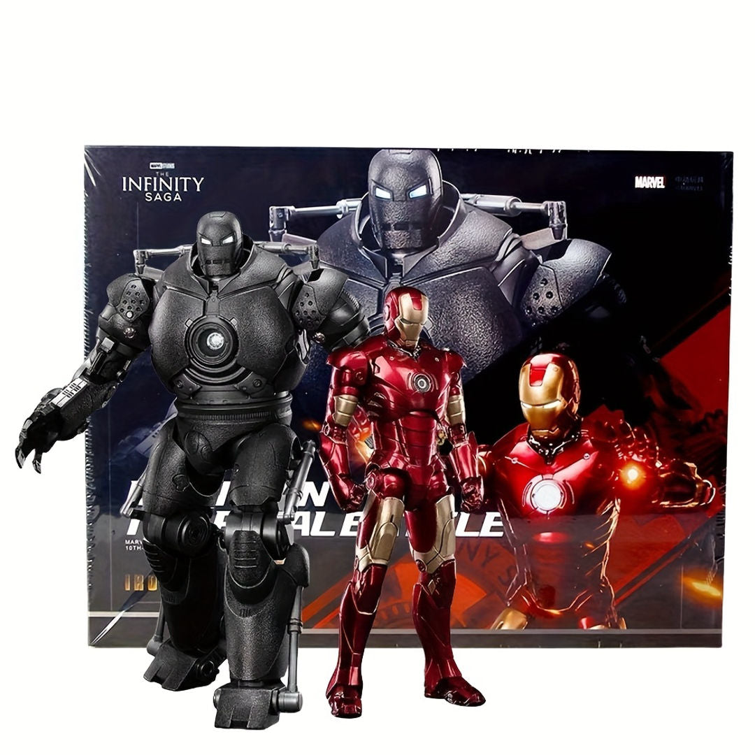 ZD Toys 1/10 Iron Man The Final Battle MK3 & Iron Monger Light Up Action Figure Collectible