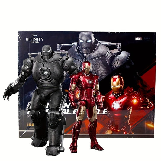 ZD Toys 1/10 Iron Man The Final Battle MK3 & Iron Monger Light Up Action Figure Collectible