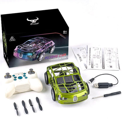 SG900PRO Dual-Mode 2-in-1 Flying Car Drone – RC Air + Ground Vehicle with LED Lights (Green)