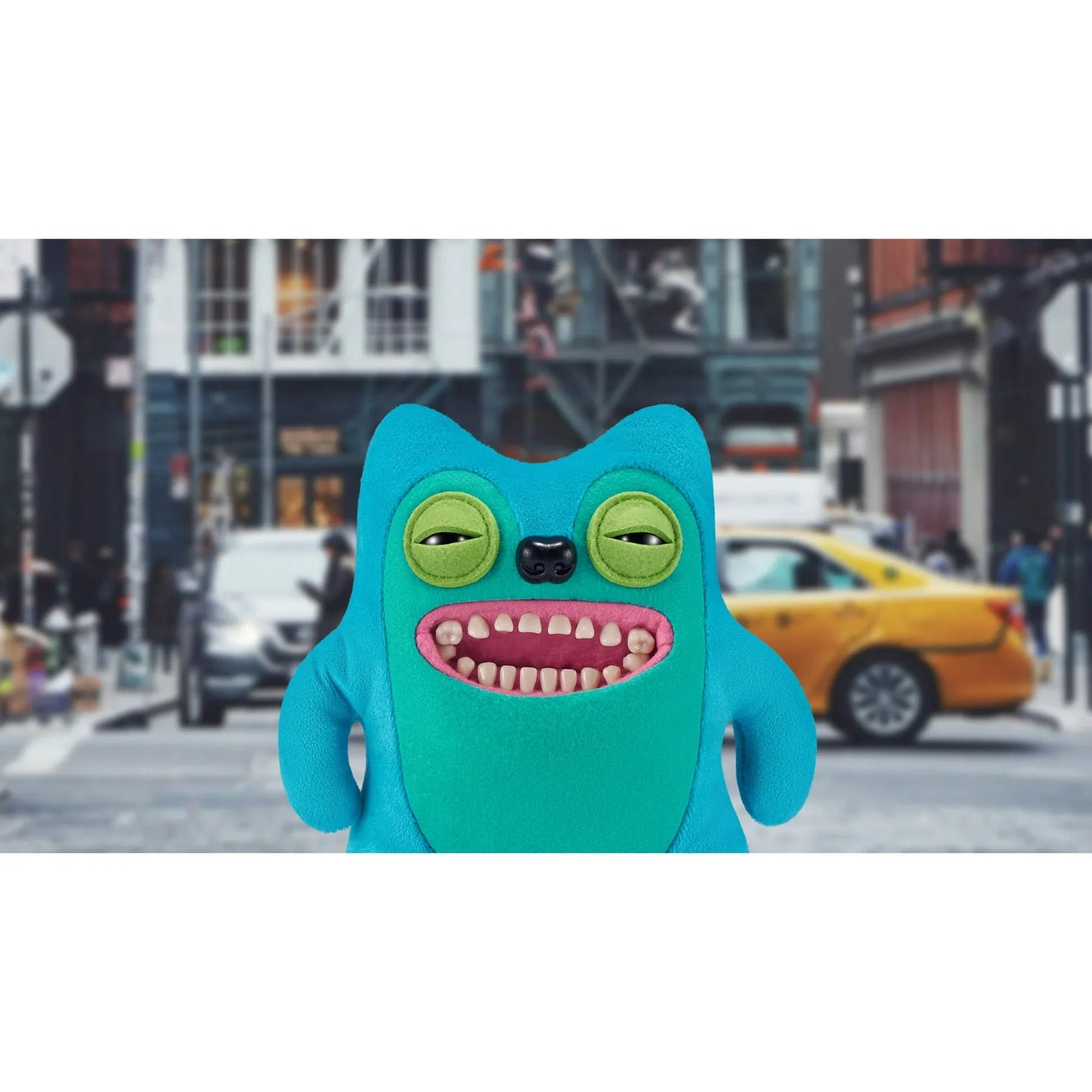 Fuggler New Fuggs on the Block 9 inch (Greedy Grinner), Funny Ugly Monster Soft Plush Toy by ZURU - Jaiman Toys
