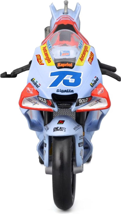Moto Team Gresini Racing MotoGP #73 – 1:18 Scale Model (2024, Light Blue) - Jaiman Toys