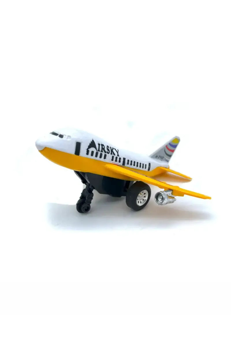 Centy Fly High Press & Go Mini Jet A-747 Yellow Wings Toy Airplane | Friction Powered Aircraft Toy for Kids 3+ | BGX