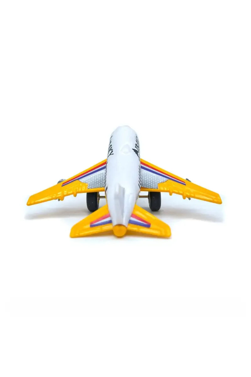 Centy Fly High Press & Go Mini Jet A-747 Yellow Wings Toy Airplane | Friction Powered Aircraft Toy for Kids 3+ | BGX
