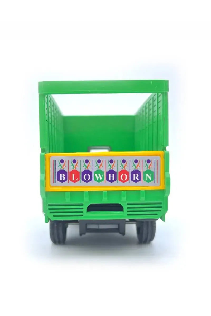 Centy Toys Tiny Truckies Public Truck Pull Back Action Green & Yellow | Opening Rear Tailgate | Plastic Toy Goods Carrier Truck | 3+ Years