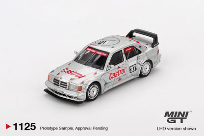 MINI GT 1:64 (Blister Pack) Mercedes-Benz 190E Evolution II #37 Castrol Diecast Racing Car – 1995 SE Asia Touring Car Championship