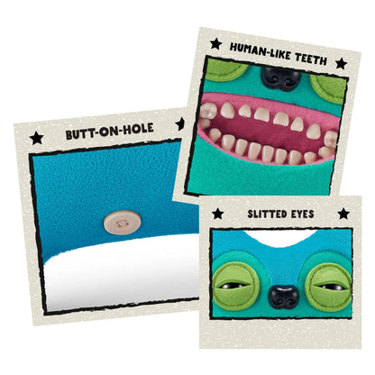Fuggler New Fuggs on the Block 9 inch (Greedy Grinner), Funny Ugly Monster Soft Plush Toy by ZURU - Jaiman Toys