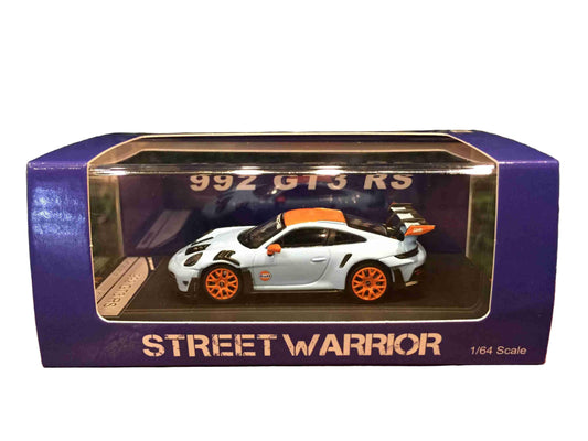 Street Warrior 1:64 Porsche 992 GT3 RS Gulf Livery Diecast Model Car - Jaiman Toys