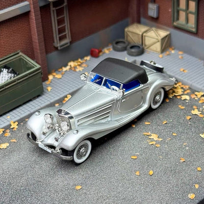 Liberty64 1:64 Mercedes-Benz 500K (W29) Die-Cast Model Car | Classic Luxury Roadster Collectible with 4 Variants