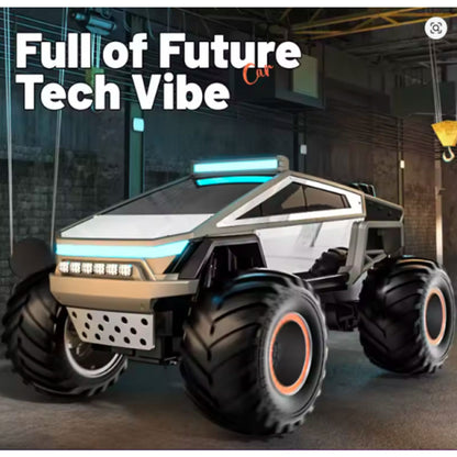 JRC 1:14 Q202 Alloy Cyberpunk RC Pickup – Off-Road Remote Control Car | LED Glowing Dynamics | Big Foot Monster Truck