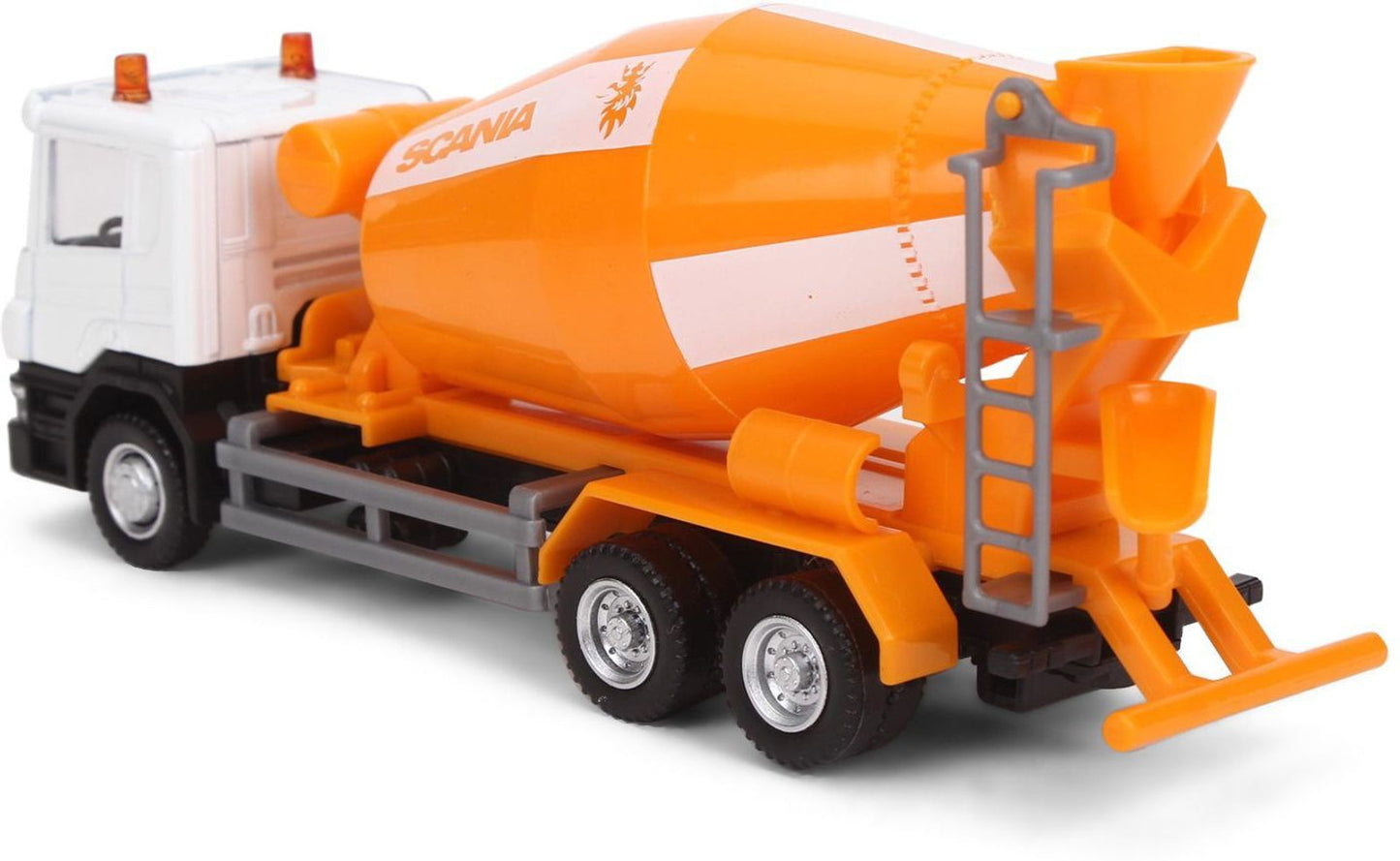 RMZ City 1:64 Scania P-Series Cement Mixer Truck Die-Cast Model – White & Orange