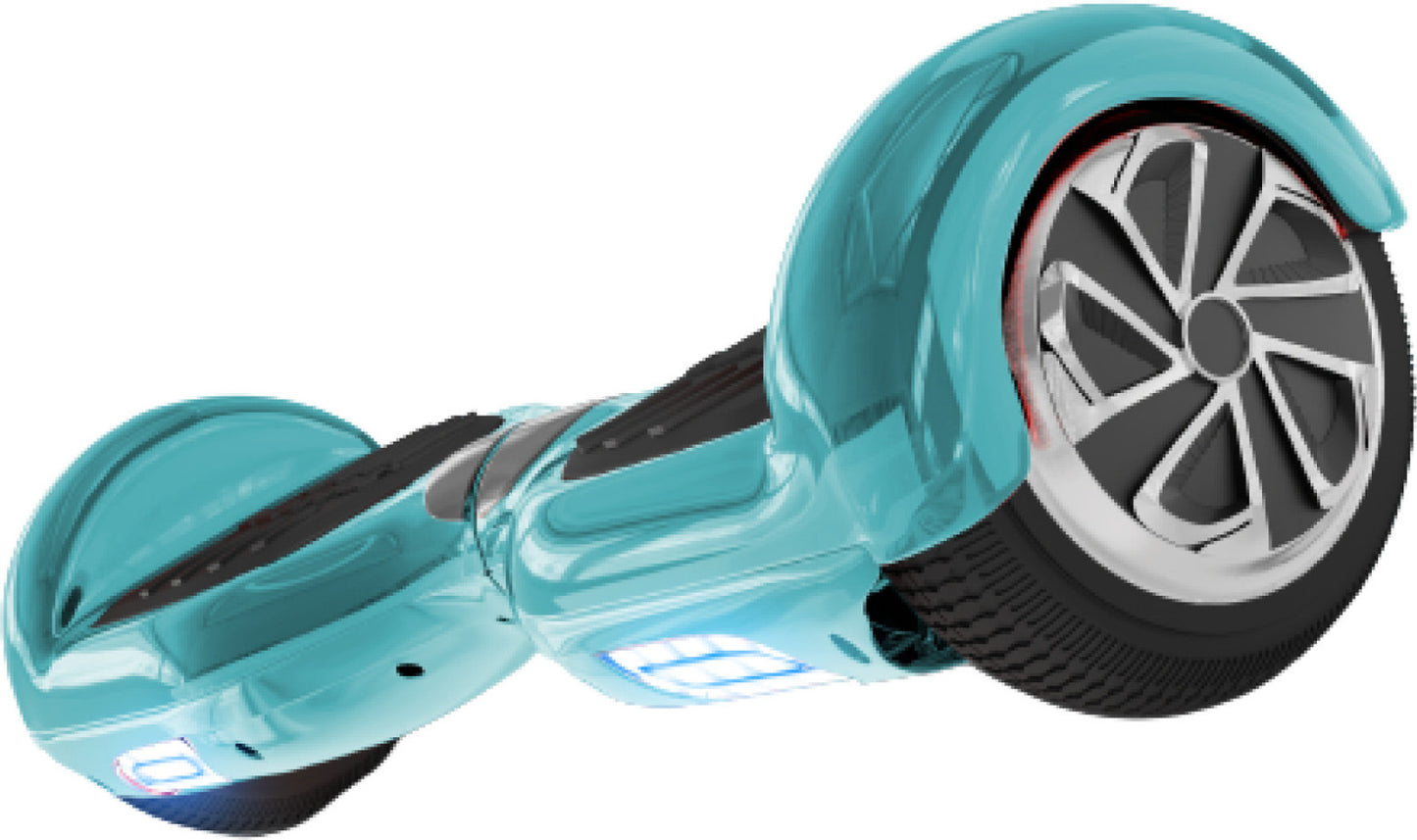 Uboard Classic 6.5 Inch Self Balancing Hoverboard with Inbuilt Bluetooth Speaker, LED Headlights, Dual Motor, Rechargeable Battery, Non-Slip Foot Pads, Smooth Ride, Electric Ride-On Scooter for Kids, Teens & Adults | Blue Miliatry