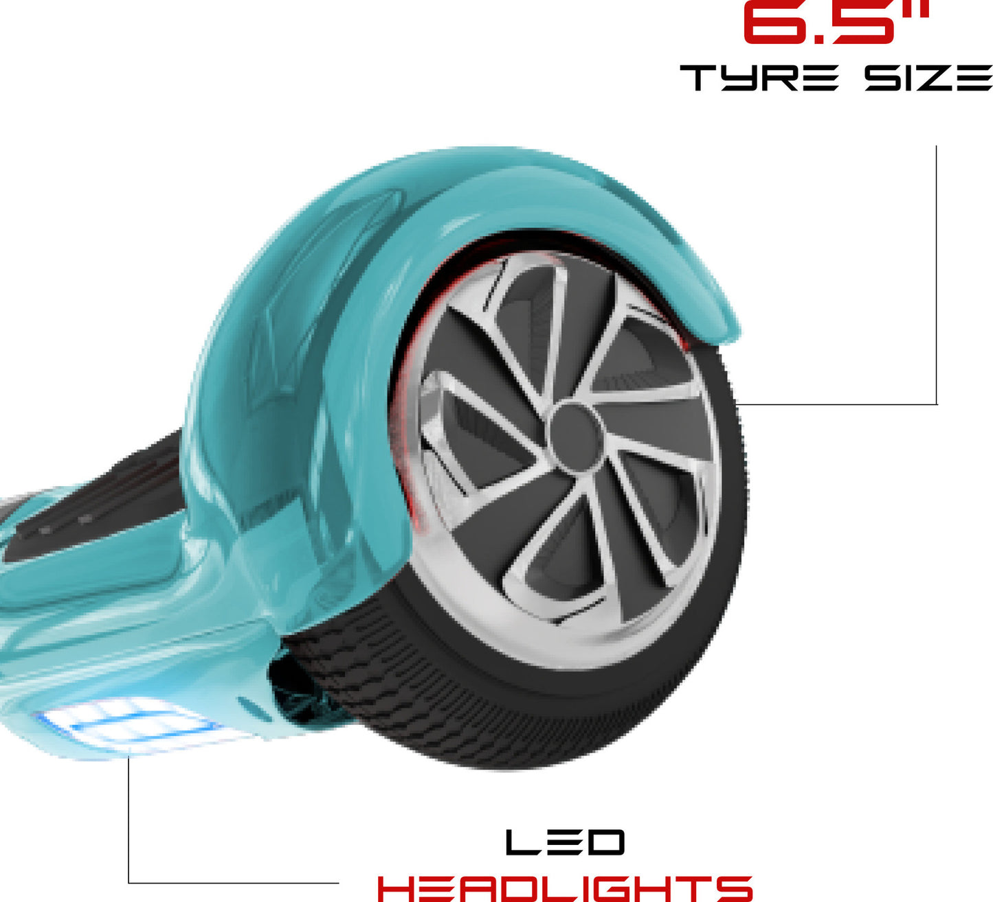 Uboard Classic 6.5 Inch Self Balancing Hoverboard with Inbuilt Bluetooth Speaker, LED Headlights, Dual Motor, Rechargeable Battery, Non-Slip Foot Pads, Smooth Ride, Electric Ride-On Scooter for Kids, Teens & Adults | Blue Miliatry