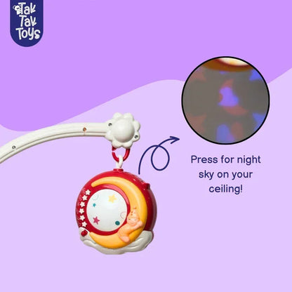 Nubo DreamBell – Musical Baby Bedside Bell with Light Projection | Rotating Crib Mobile for Newborns | Soothing Sleep Toy (0+ Months)
