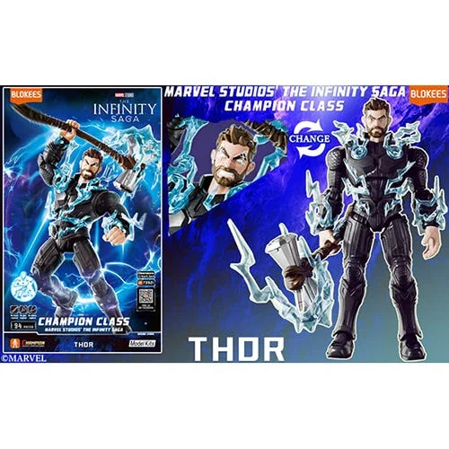 BLOKEES Marvel Infinity Saga Champion Class Thor – 5.3 Inch DIY Assembly Action Figure Model | Premium Collectible Toy