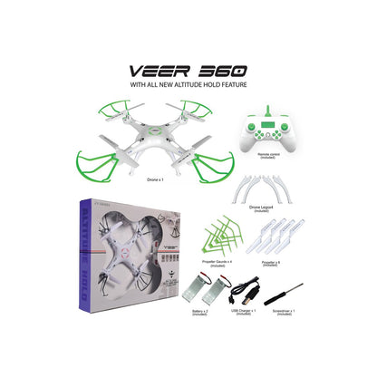 VEER 360 | Altitude Holding Drone | Double Battery-Double Fun - ASSORTED COLOR