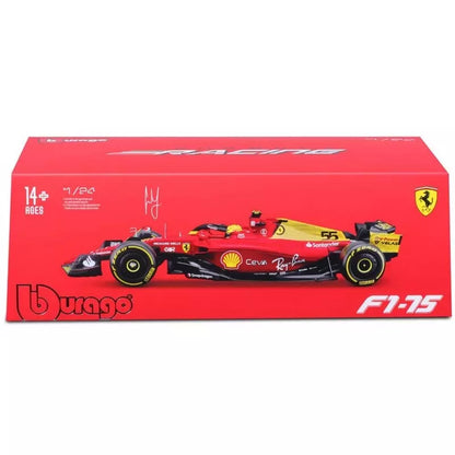 Bburago 1/24 Scale 2022 Ferrari F1-75 #55 Carlos Sainz Formula 1 Car Model for 14+