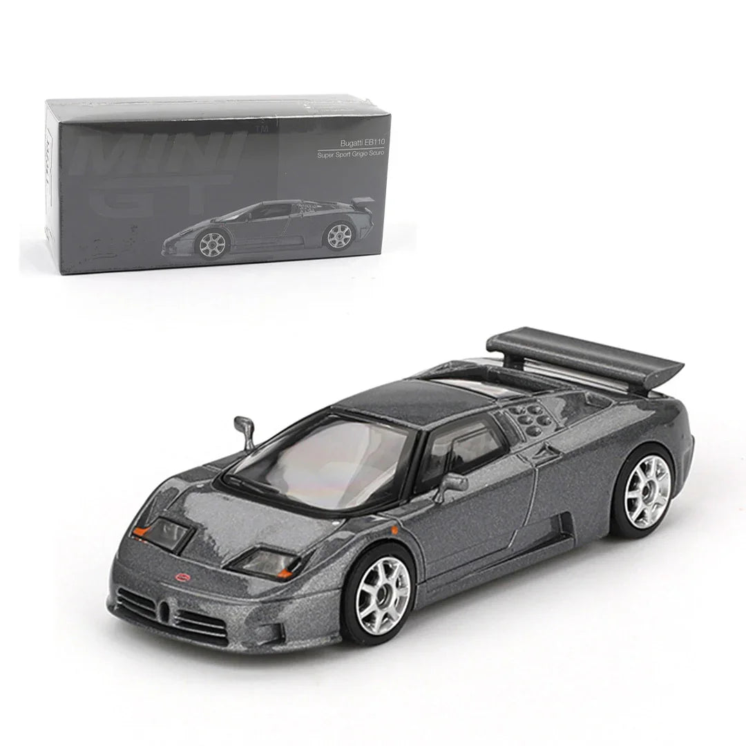 MINI GT Bugatti EB110 Super Sport – Grigio Scuro | 1:64 Scale Diecast Model Car - Jaiman Toys