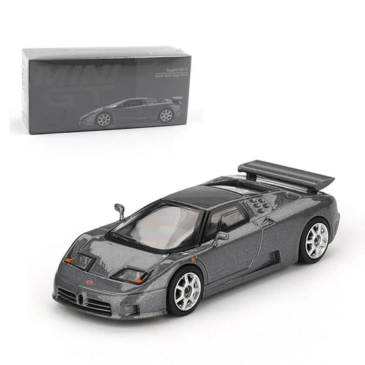 MINI GT Bugatti EB110 Super Sport – Grigio Scuro | 1:64 Scale Diecast Model Car - Jaiman Toys