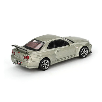 Mini GT 1:64 Nissan Skyline GT-R (R34) V-Spec II Nur Millennium Jade Diecast Model Car