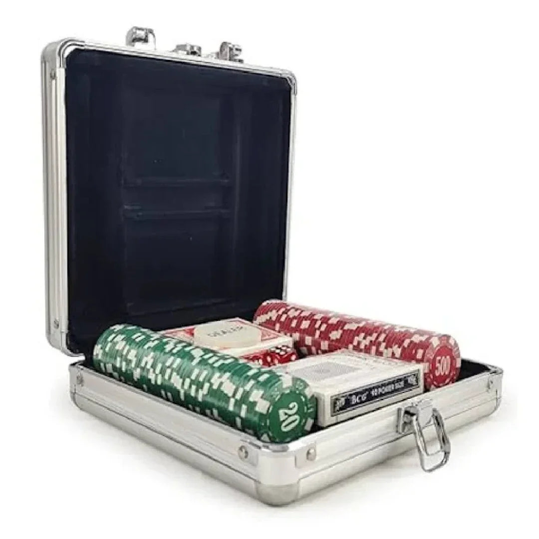 Poker Complete Game Set - Casino Style 100 Chips/Pcs (Multiplayer) - Jaiman Toys