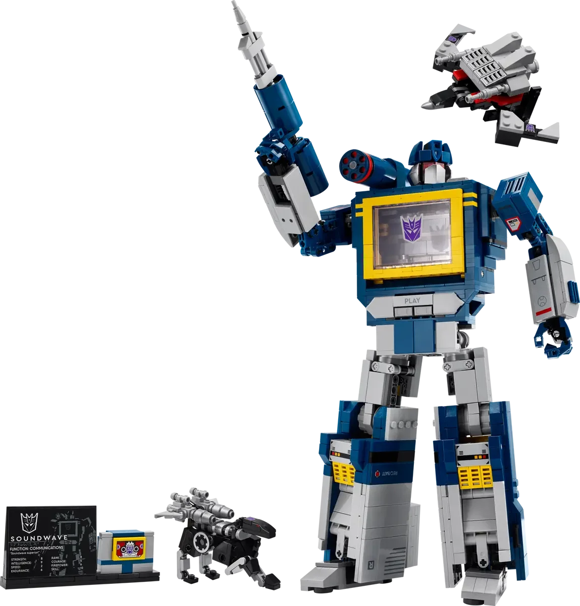 LEGO Icons 10358 Transformers: Soundwave Building Set – 1505 Pieces, Transforming Robot & Cassette Player Model