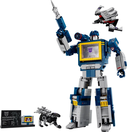 LEGO Icons 10358 Transformers: Soundwave Building Set – 1505 Pieces, Transforming Robot & Cassette Player Model