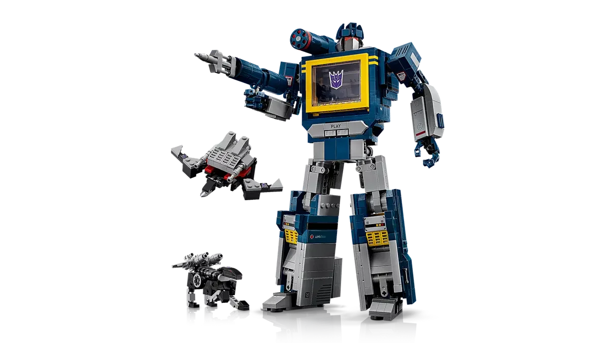 LEGO Icons 10358 Transformers: Soundwave Building Set – 1505 Pieces, Transforming Robot & Cassette Player Model