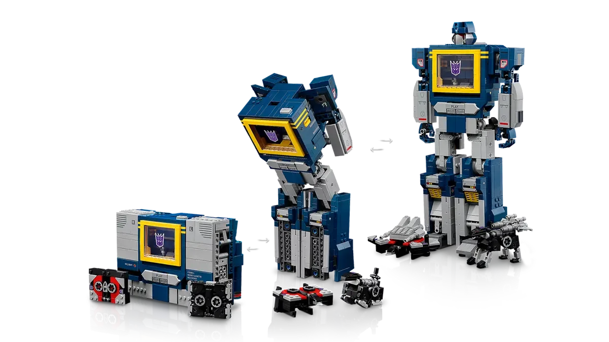 LEGO Icons 10358 Transformers: Soundwave Building Set – 1505 Pieces, Transforming Robot & Cassette Player Model