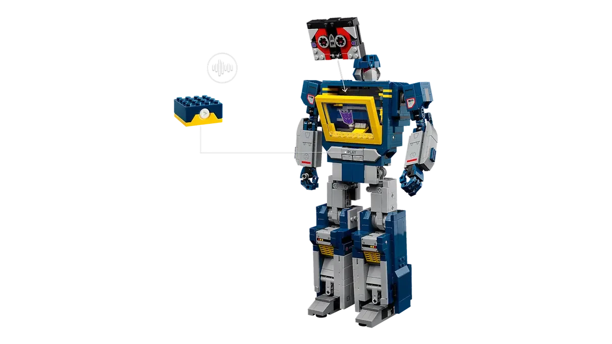 LEGO Icons 10358 Transformers: Soundwave Building Set – 1505 Pieces, Transforming Robot & Cassette Player Model