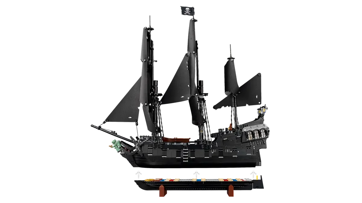 LEGO® 10365 Icons Captain Jack Sparrow’s Pirate Ship – Collectible Pirates of the Caribbean Ship Model ( 2862 Pieces)