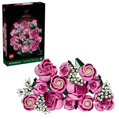 LEGO® Icons Botanical Collection – Bouquet of Pink Roses (10374) | 789 Pieces - Jaiman Toys