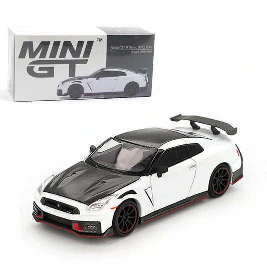 Mini GT 1:64 Nissan GT-R Nismo (R35) 2024 Brilliant White Pearl Diecast Model Car