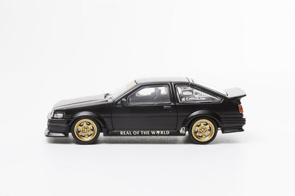Die Cast Team 1:64 Toyota Wide-Body AE86 Black Diecast Model Car | Premium JDM Collectible Display Edition