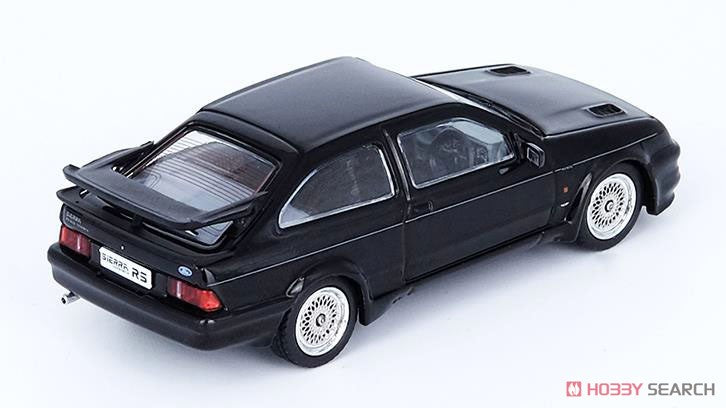 INNO64 Ford Sierra RS500 Cosworth Black 1:64 Scale Die-Cast Model Car | Premium Collectible Miniature with Detailed Interior, Rubber Tires & Display Case for Collectors