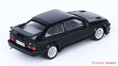 INNO64 Ford Sierra RS500 Cosworth Black 1:64 Scale Die-Cast Model Car | Premium Collectible Miniature with Detailed Interior, Rubber Tires & Display Case for Collectors