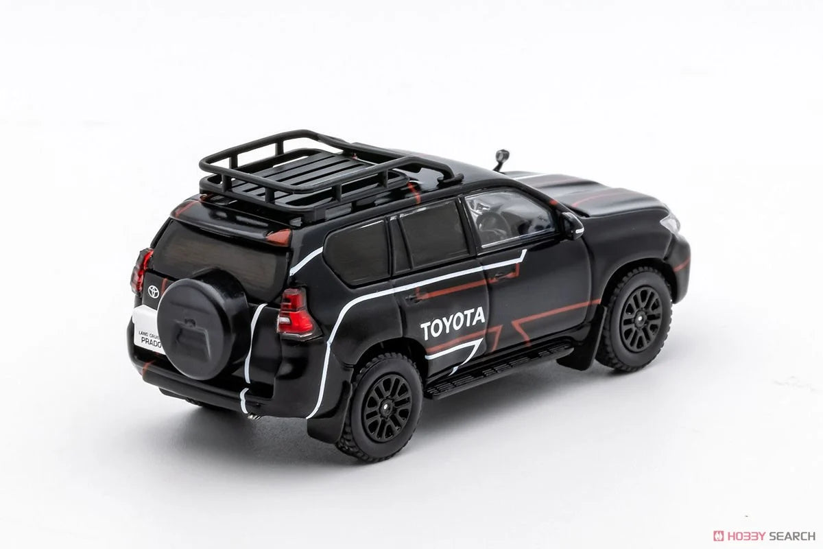 GCD 1:64 Toyota Land Cruiser Prado 150 Rally Version RHD – Black | Premium Diecast SUV Model Car