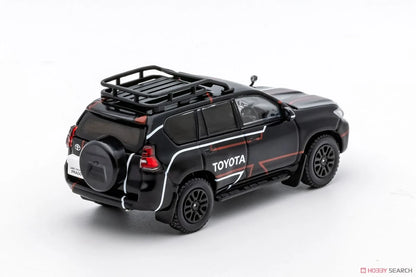 GCD 1:64 Toyota Land Cruiser Prado 150 Rally Version RHD – Black | Premium Diecast SUV Model Car