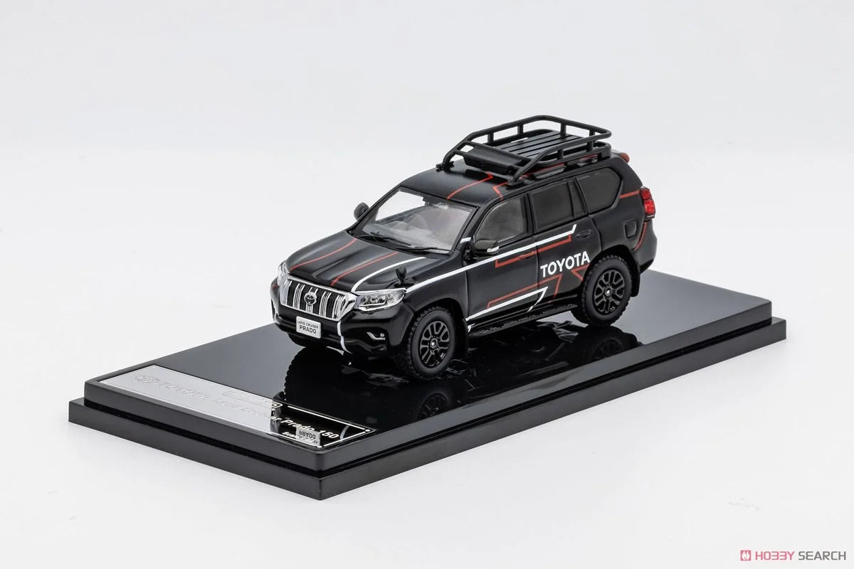 GCD 1:64 Toyota Land Cruiser Prado 150 Rally Version RHD – Black | Premium Diecast SUV Model Car