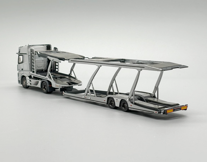 GCD 1:64 Silver AMG Actros Gigaspace 4x2 Trailer Truck Model Diecast Metal Car