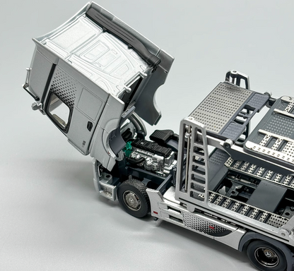 GCD 1:64 Silver AMG Actros Gigaspace 4x2 Trailer Truck Model Diecast Metal Car