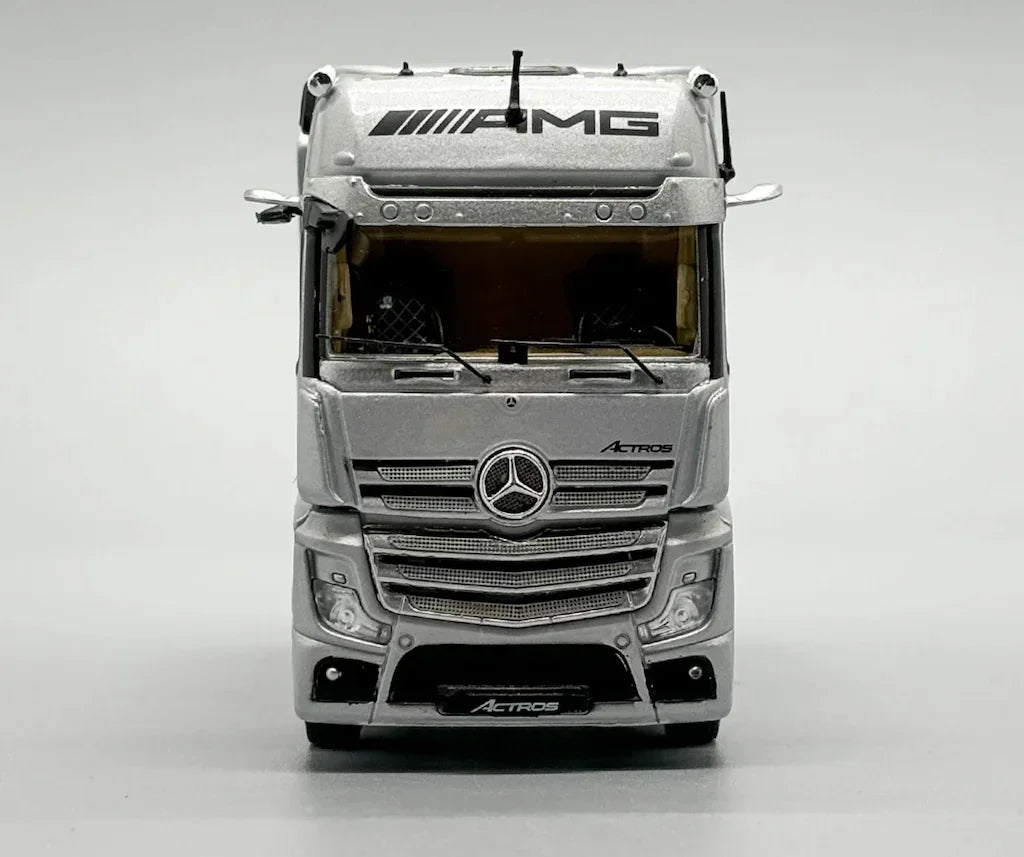 GCD 1:64 Silver AMG Actros Gigaspace 4x2 Trailer Truck Model GCD 1:64 Silver AMG Actros Gigaspace 4x2 Trailer Truck Model
