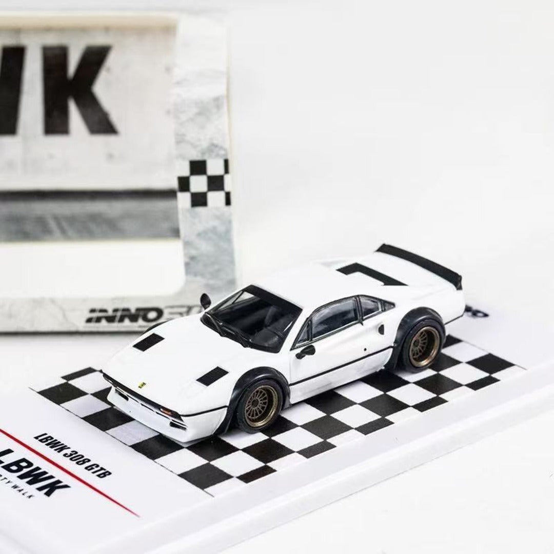 INNO64  1:64 Lbwk 308 Gtb White Diecast Car Model